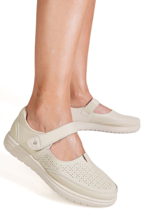 Mocasini bej piele naturala 1sp2609
