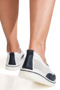 MOCASINI ALB ALBASTRU PIELE NATURALA 1SP26010