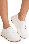 PANTOFI SPORT ALBI PIELE NATURALA FPC002534