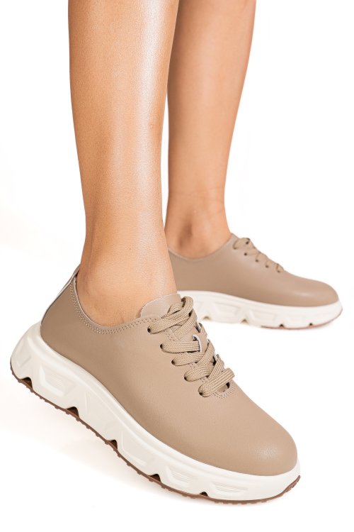 Pantofi sport khaki piele naturala fpc002534