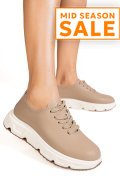 PANTOFI SPORT KHAKI PIELE NATURALA FPC002534