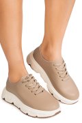 PANTOFI SPORT KHAKI PIELE NATURALA FPC002534