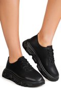 PANTOFI SPORT NEGRI PIELE NATURALA FPC002534