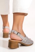 SANDALE GRI PIELE NATURALA TPC8049