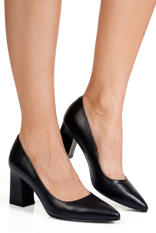 Pantofi dama guban negri piele naturala 1s77352