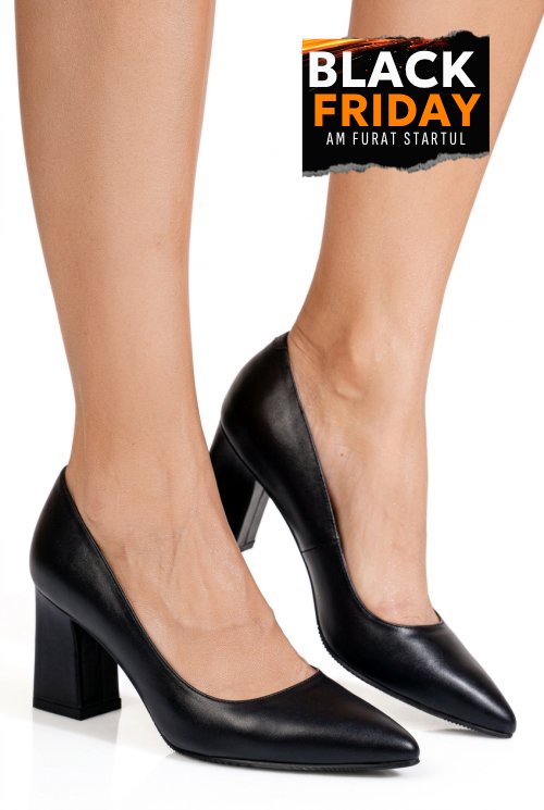 Pantofi dama guban negri piele naturala 1s77352