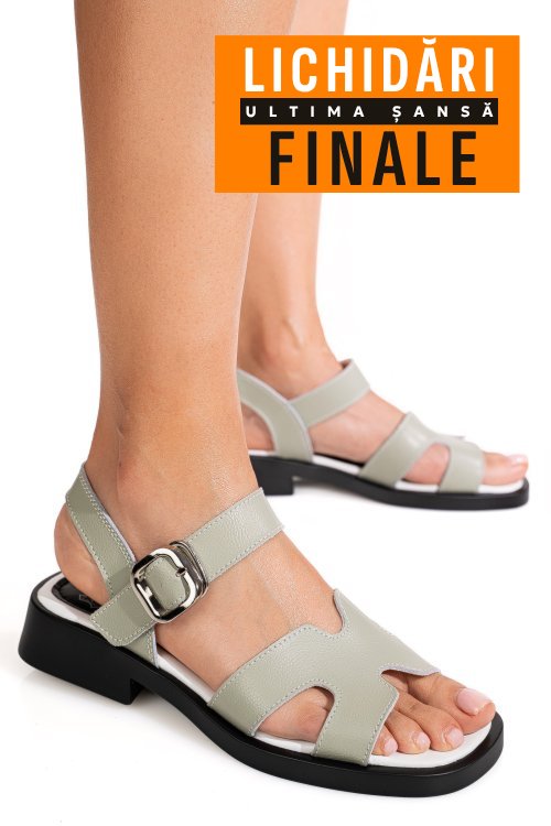 Sandale olive piele naturala jpcy6531