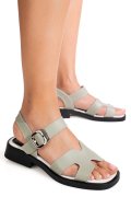 SANDALE OLIVE PIELE NATURALA JPCY6531