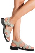 SANDALE OLIVE PIELE NATURALA JPCY6531