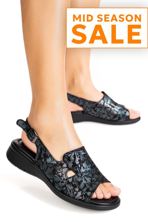Sandale negre piele naturala tpc8052