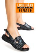 SANDALE NEGRE PIELE NATURALA TPC8052