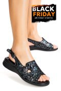 SANDALE NEGRE PIELE NATURALA TPC8052