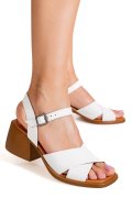 SANDALE ALBE PIELE NATURALA APCKD3520