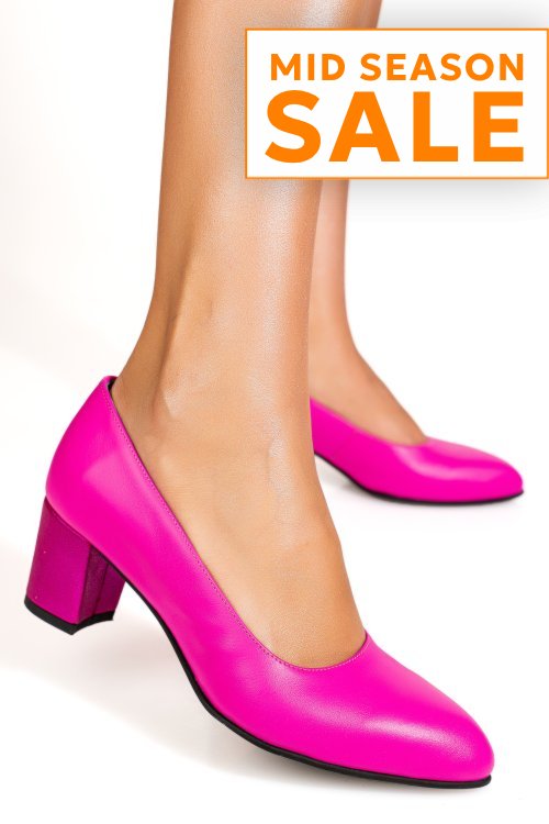 Pantofi fuchsia piele naturala 1s77500