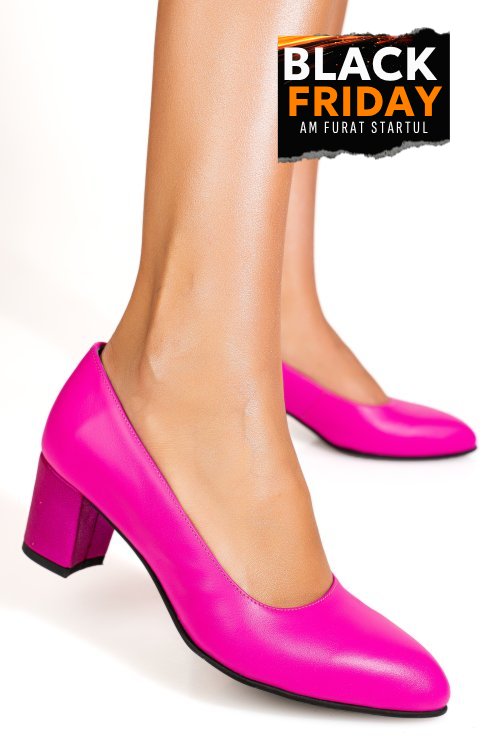 Pantofi fuchsia piele naturala 1s77500