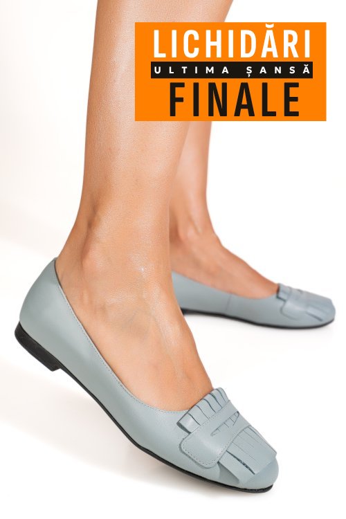 Balerini albastri piele naturala 3s7703