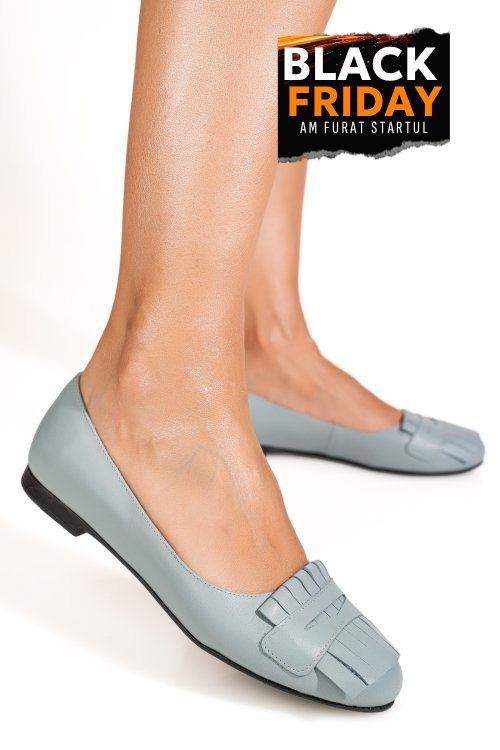 Balerini albastri piele naturala 3s7703