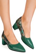 PANTOFI VERDE COLOR PIELE NATURALA 5S77460-II
