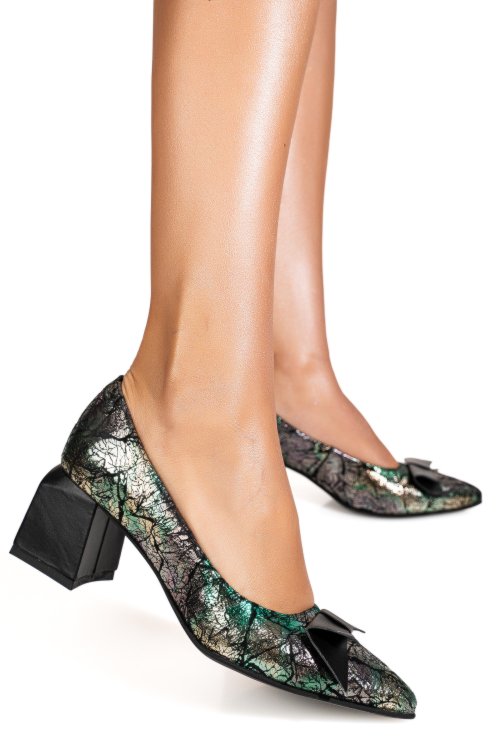 Pantofi verzi piele naturala 5s77463