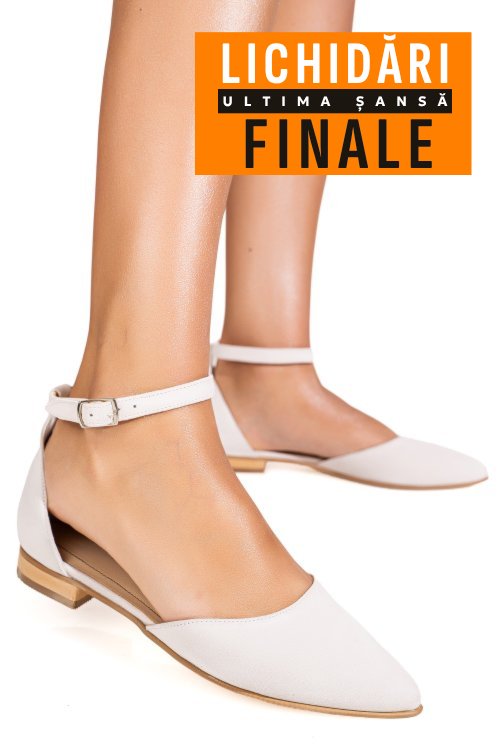 Balerini crem piele naturala intoarsa 3s7753
