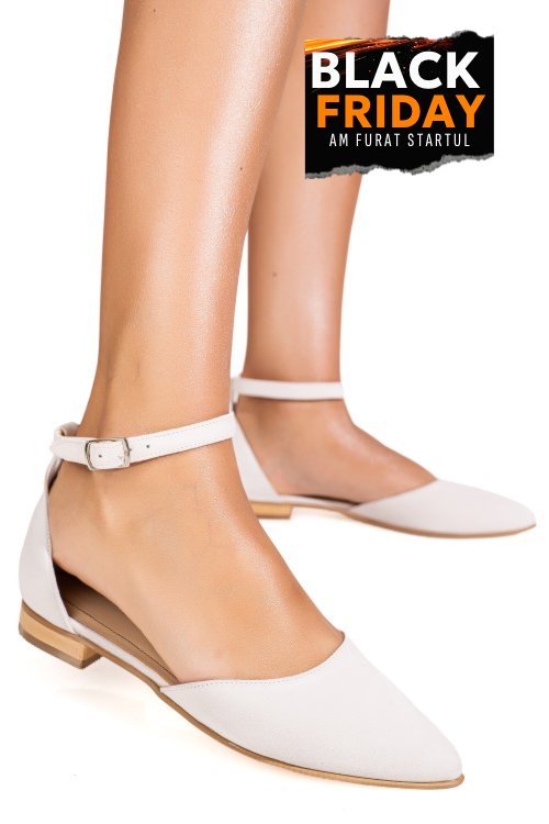 Balerini crem piele naturala intoarsa 3s7753