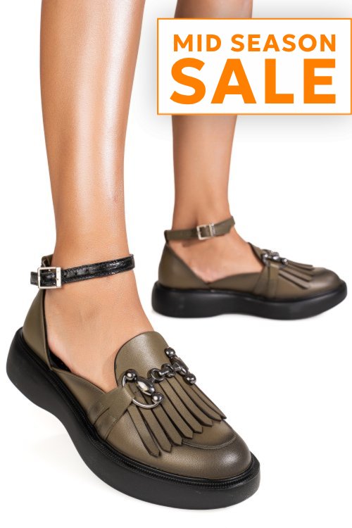 Pantofi verzi piele naturala 4s7718