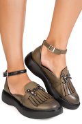 PANTOFI VERZI PIELE NATURALA 4S7718