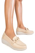 MOCASINI BEJ PIELE NATURALA WS77A02BX
