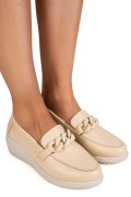MOCASINI BEJ PIELE NATURALA WS77A02BX