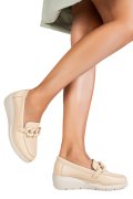 MOCASINI BEJ PIELE NATURALA WS77A02BX