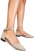 BALERINI BEJ PIELE NATURALA INTOARSA 3S7753