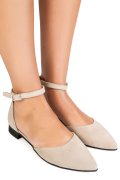 BALERINI BEJ PIELE NATURALA INTOARSA 3S7753
