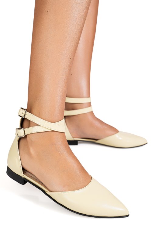 Balerini galbeni piele naturala 3s7740