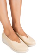 MOCASINI BEJ PIELE NATURALA WS77A01BX