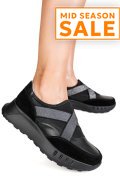 PANTOFI SPORT NEGRI PIELE NATURALA FSP001-942