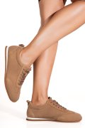 PANTOFI SPORT KHAKI PIELE NATURALA INTOARSA TSP2648