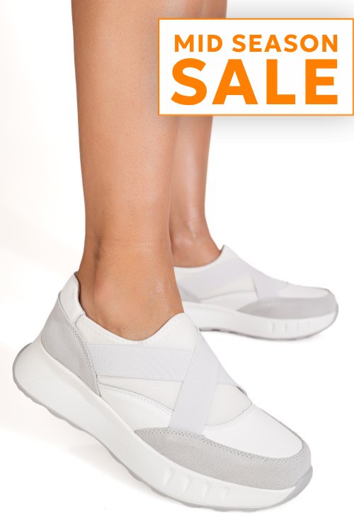 Pantofi sport albi piele naturala fsp001-942