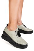 ESPADRILE OLIVE PIELE NATURALA TSP-6050H
