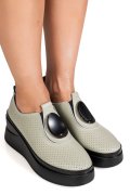 ESPADRILE OLIVE PIELE NATURALA TSP-6050H