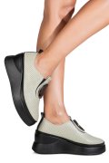ESPADRILE OLIVE PIELE NATURALA TSP-6050H