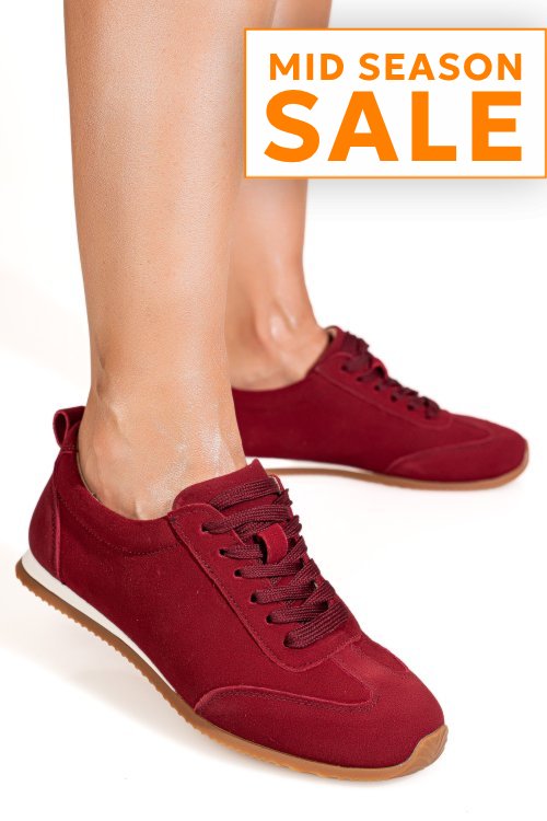 Pantofi sport visinii piele naturala intoarsa tsp2648