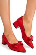 PANTOFI ROSII PIELE NATURALA INTOARSA 1PC460F