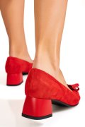 PANTOFI ROSII PIELE NATURALA INTOARSA 1PC460F