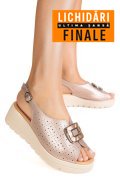 SANDALE CHAMPAGNE PIELE NATURALA TPC80212