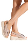 SANDALE CHAMPAGNE PIELE NATURALA TPC80212