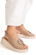 SANDALE KHAKI PIELE NATURALA TPC80212