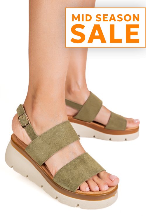 Sandale verzi piele naturala intoarsa 1s778362