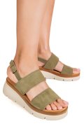 SANDALE VERZI PIELE NATURALA INTOARSA 1S778362