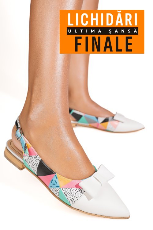 Balerini alb color piele naturala 3s7780