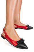 BALERINI NEGRU ROSU PIELE NATURALA 3S7780